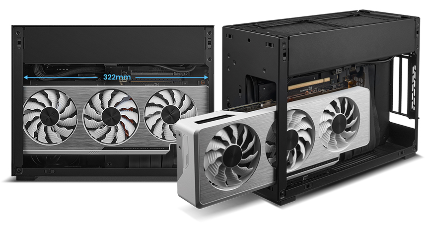 コンパクトながらも3スロットGPUを搭載可能なMini-ITXケース「A4-H2O